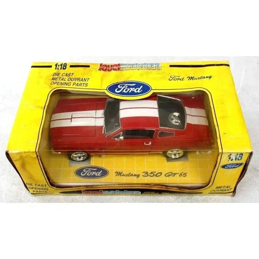 Vtg Jouef Evolution Red 1:18 Scale Ford Mustang 350 GT 65 Diecast Toy Race Car